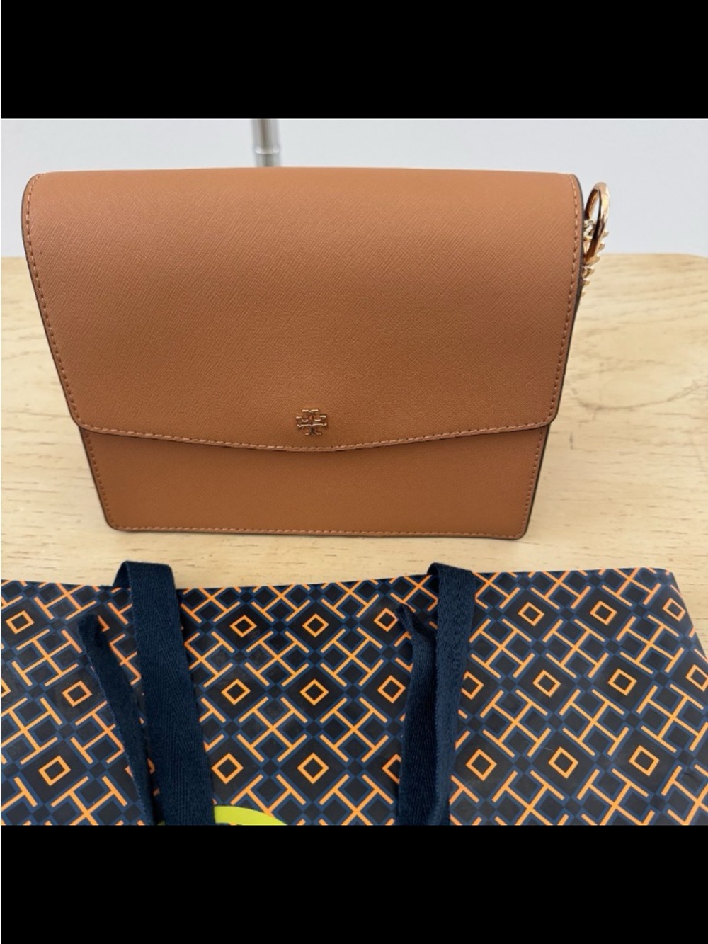 Tory Burch Robinson Pebbled Leather Small Convertible Shoulder Bag, Brown